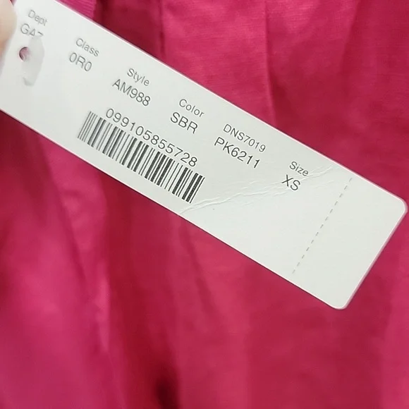 NWT J.Crew Linen Drawstring Wide Leg Pants Pink Brown Tux Stripe Women’s XS - Picture 9 of 14